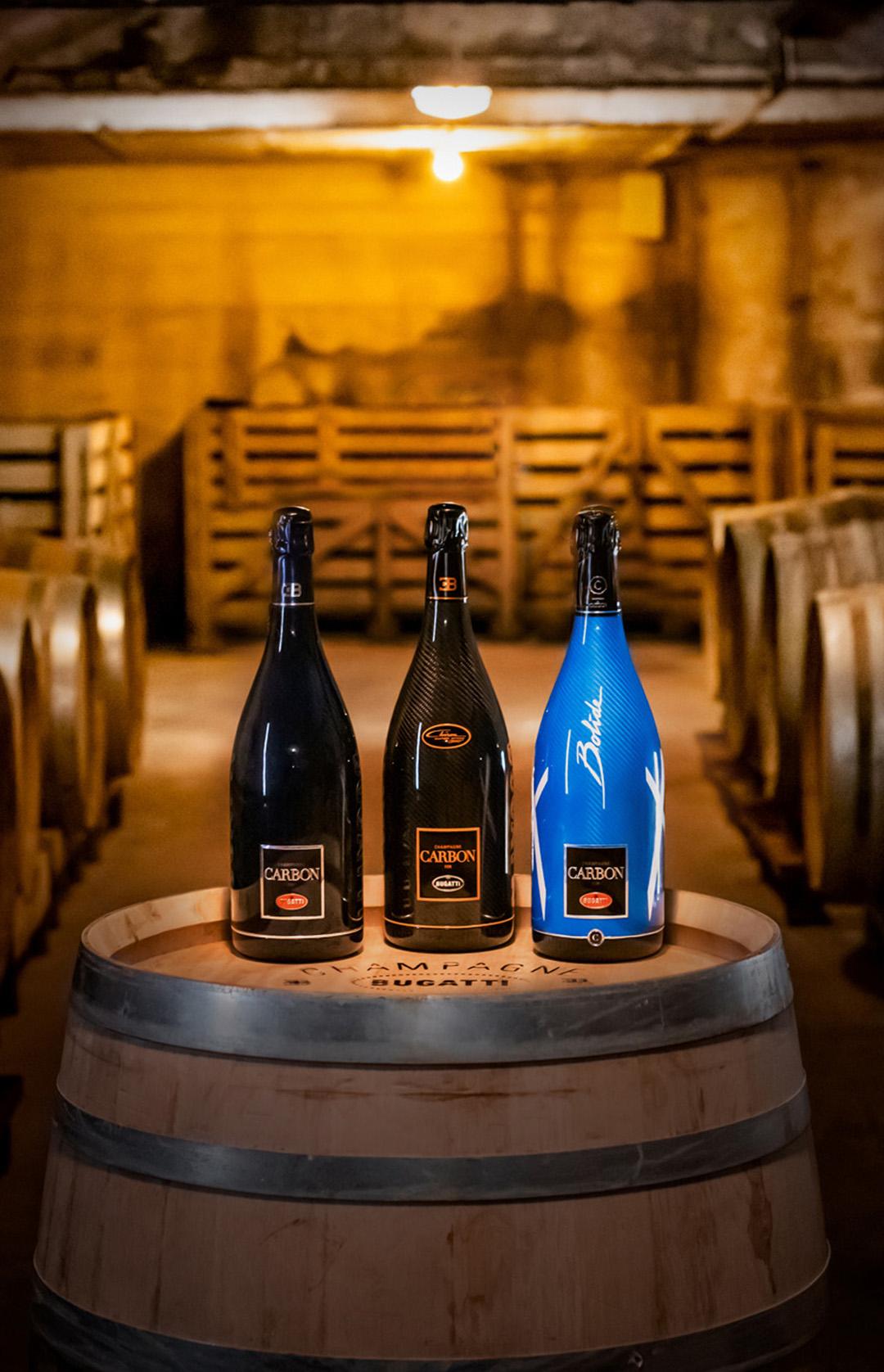 Carbon Champagner Bugatti Flaschen