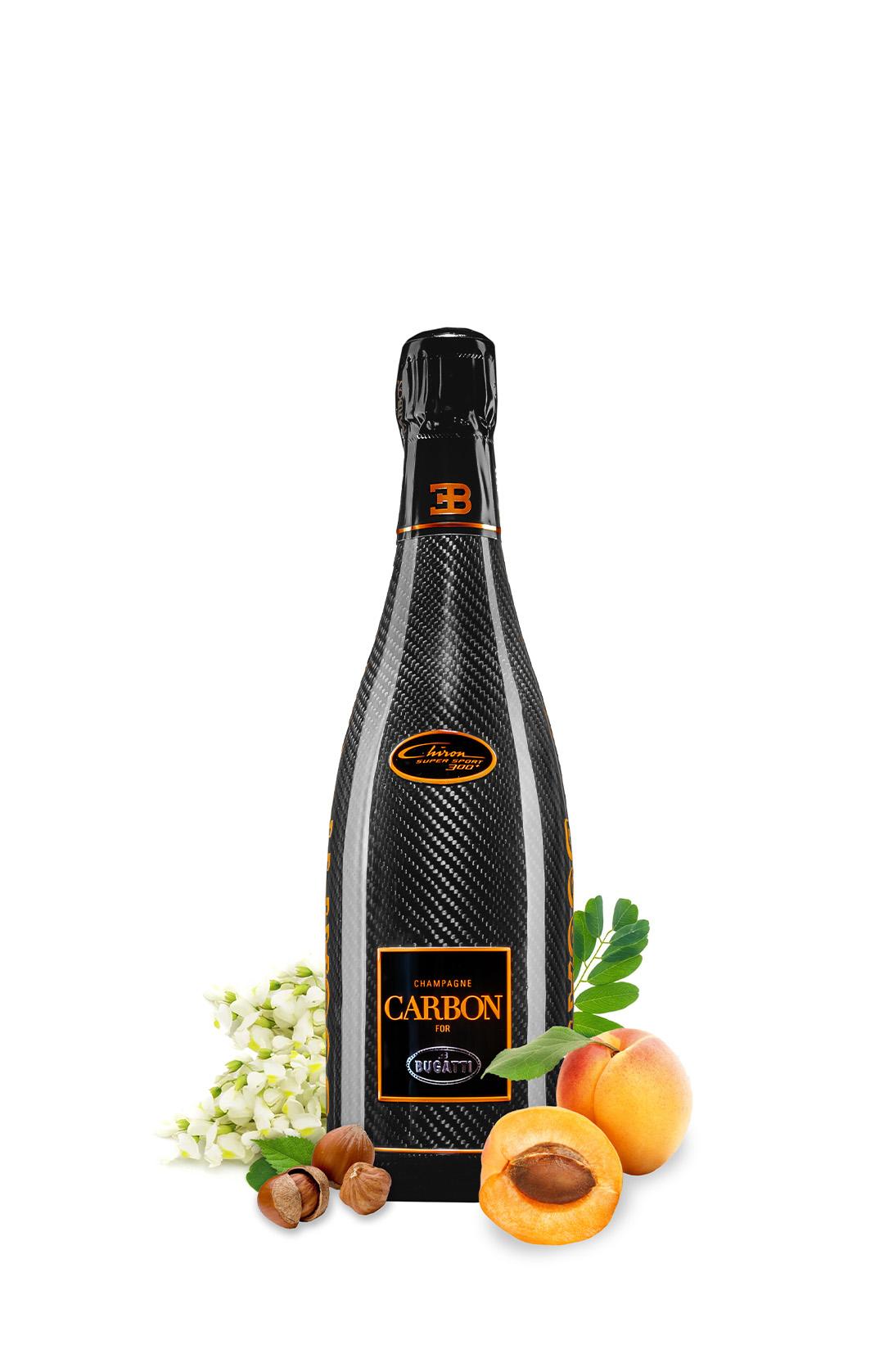 Carbon Champagner Bugatti schwarz orange Flasche
