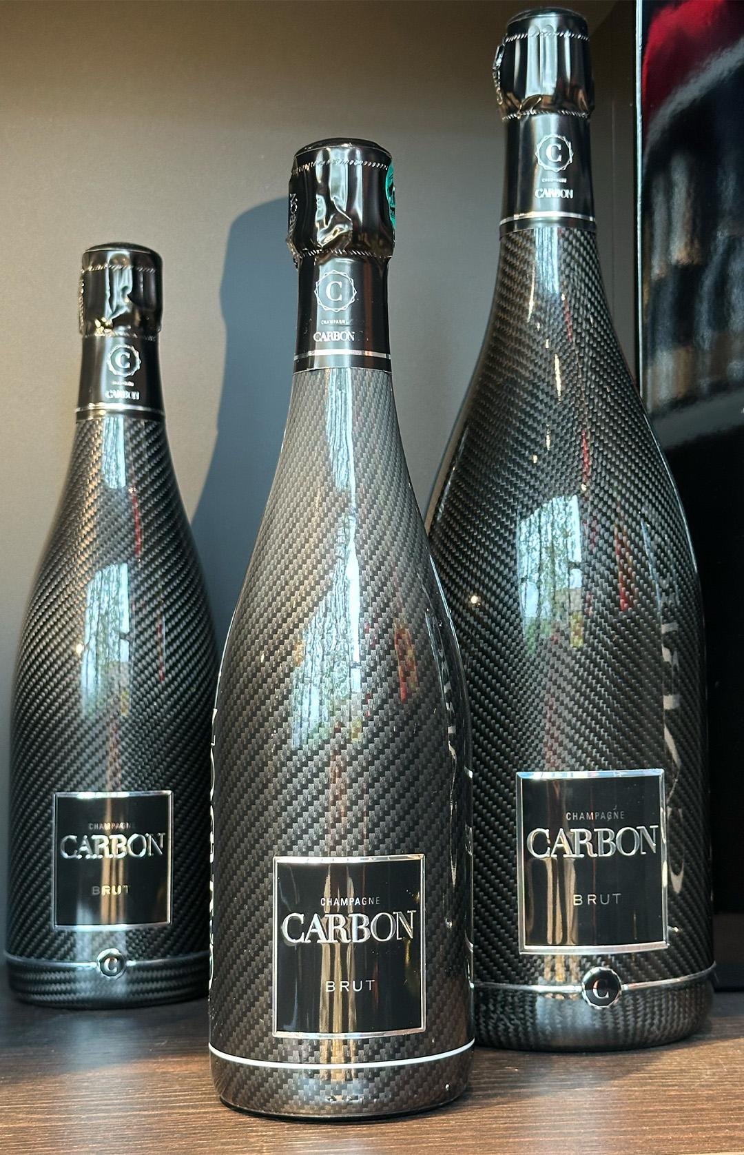 Carbon Champagner Cuvee Brut Carbonoptik Flaschen