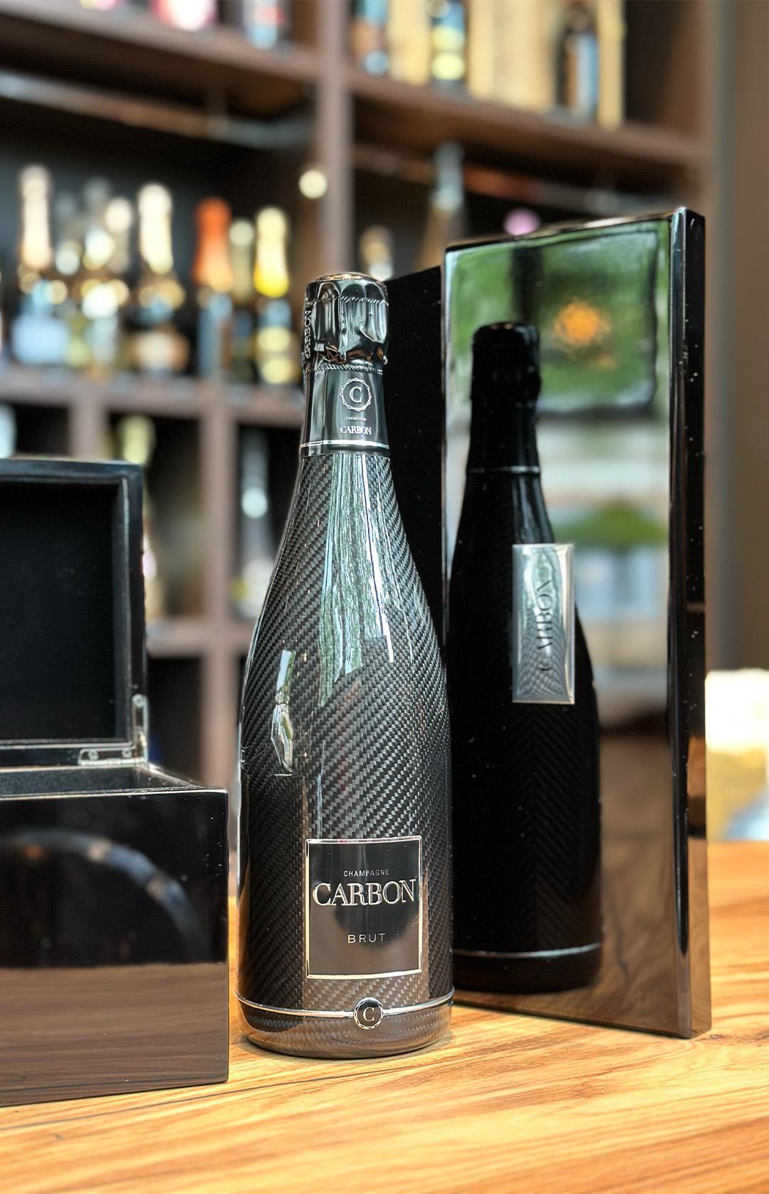 Carbon Champagner Cuvee Brut Carbonoptik Flasche