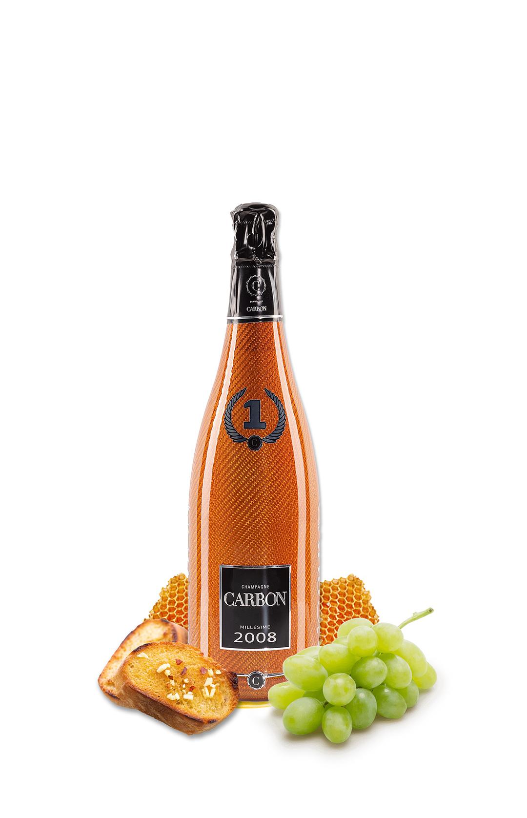 Carbon Champagner Orange Flasche
