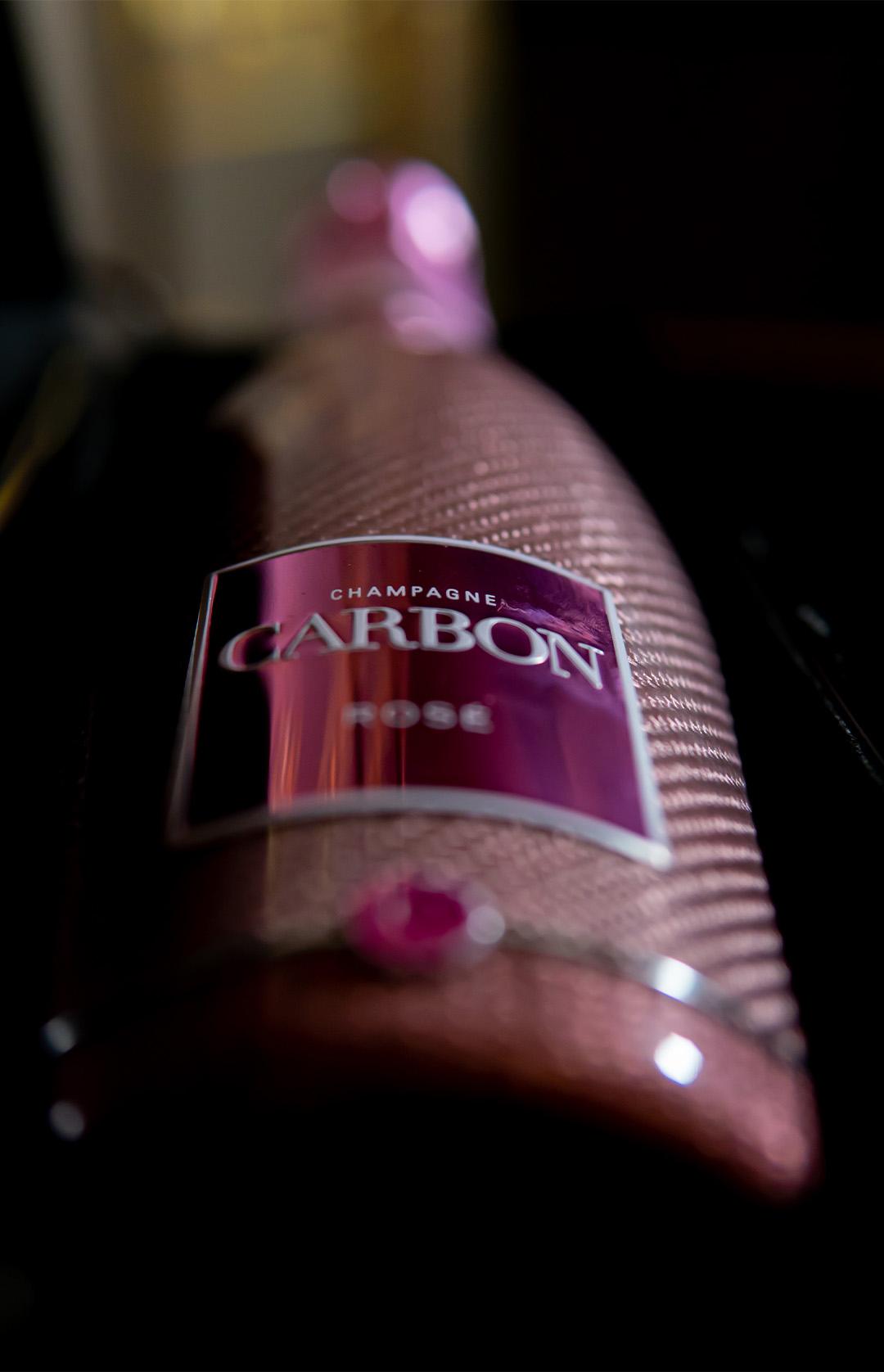 Carbon Champagner Rose Vollcarbon Flasche