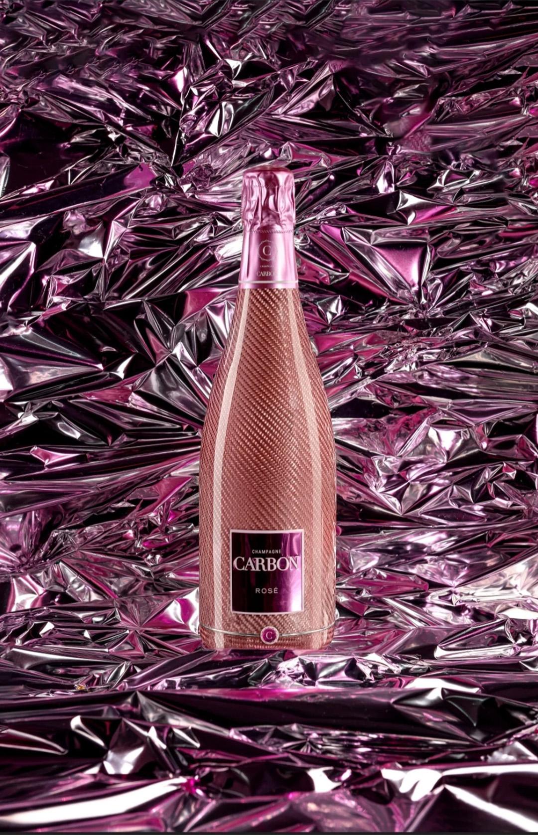 Carbon Champagner Rose Vollcarbon Flasche